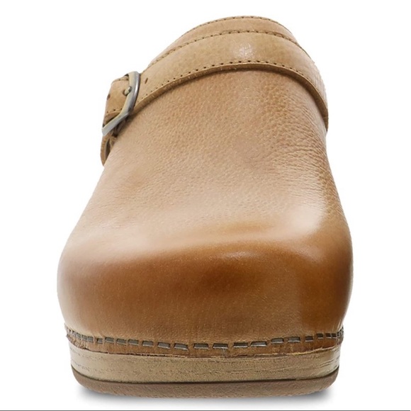 🆕 Dansko Berry Tan Milled Burnished Nubuck Leather Slip On Mules Clogs Shoes - Picture 5 of 11